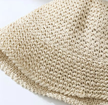 Load image into Gallery viewer, BEACH STRAW BUCKET HAT