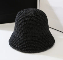 Load image into Gallery viewer, BEACH STRAW BUCKET HAT