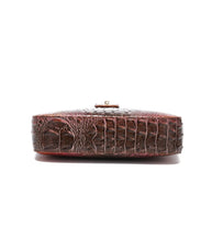 Load image into Gallery viewer, CROCODILE EMBOSSED CROSSBODY SADDLE BAG