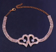 Load image into Gallery viewer, HEART TO HEART ANKLET BRACELET