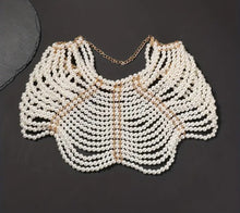 Load image into Gallery viewer, PEARL SHAWL NECKLACE