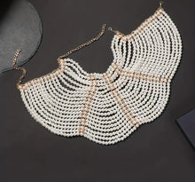 Load image into Gallery viewer, PEARL SHAWL NECKLACE