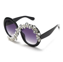 Load image into Gallery viewer, RHINESTONE ROUND SUNGLASSES