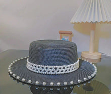 Load image into Gallery viewer, STAY COOL PEARL STRAW HAT