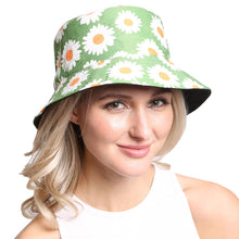 Load image into Gallery viewer, REVERSIBLE DAISY BUCKET HAT