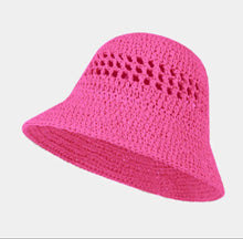 Load image into Gallery viewer, CROCHET HOLLOW BUCKET HAT
