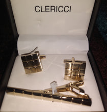 Load image into Gallery viewer, CLERICCI CUFFLINKS & TIE BAR SET