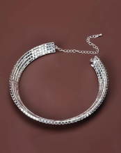 Load image into Gallery viewer, RHINESTONE CUFF CHOKER NECKLACE