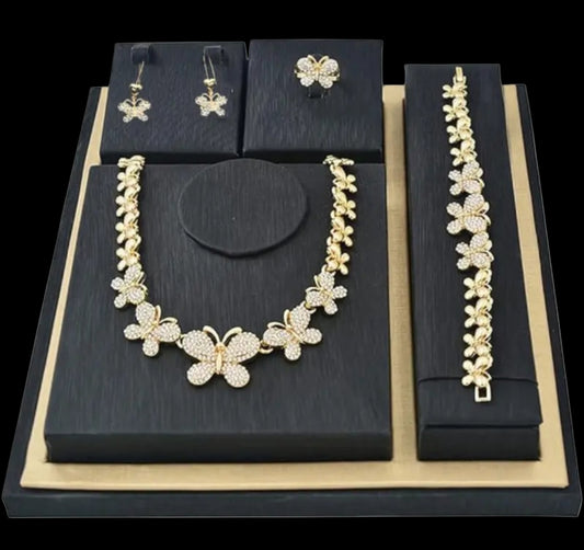 4pc. BUTTERFLY NECKLACE SET