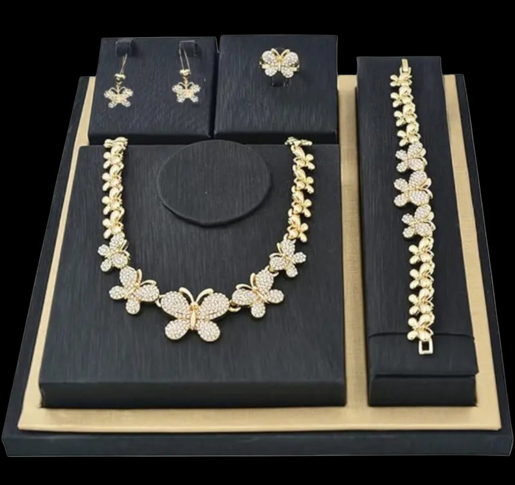 4pc. BUTTERFLY NECKLACE SET