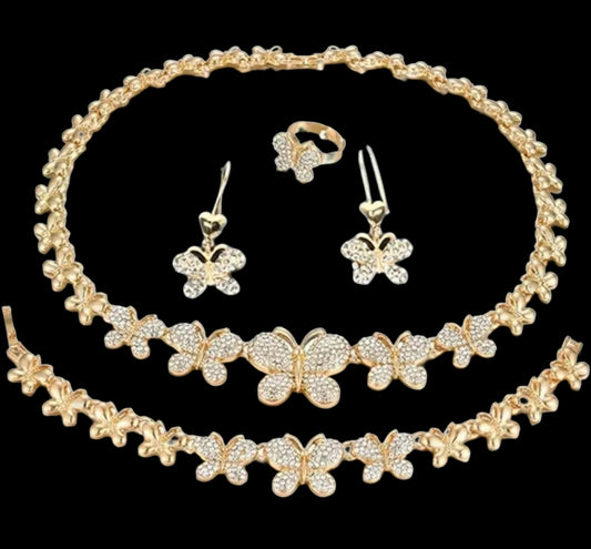 4pc. BUTTERFLY NECKLACE SET