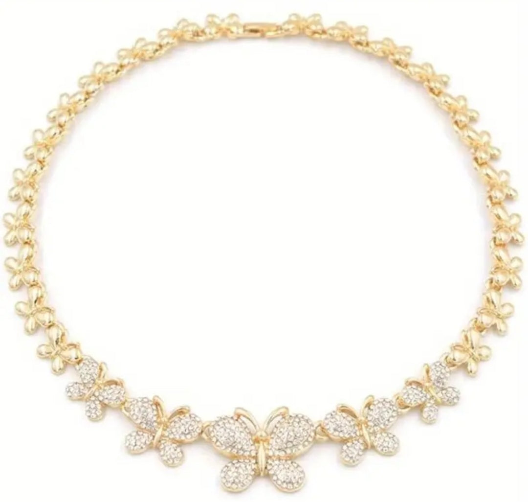 4pc. BUTTERFLY NECKLACE SET