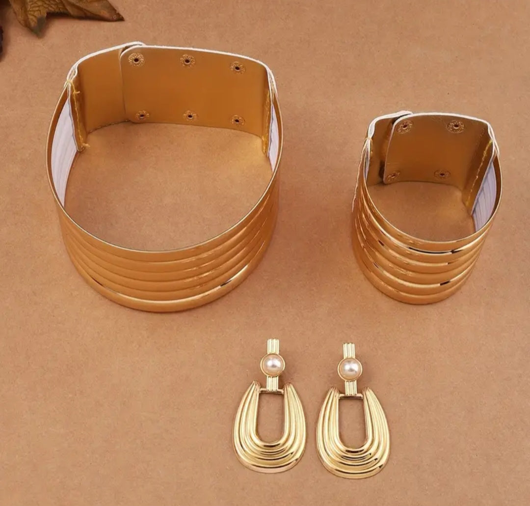 CHUNKY COIL NECKLACE SET