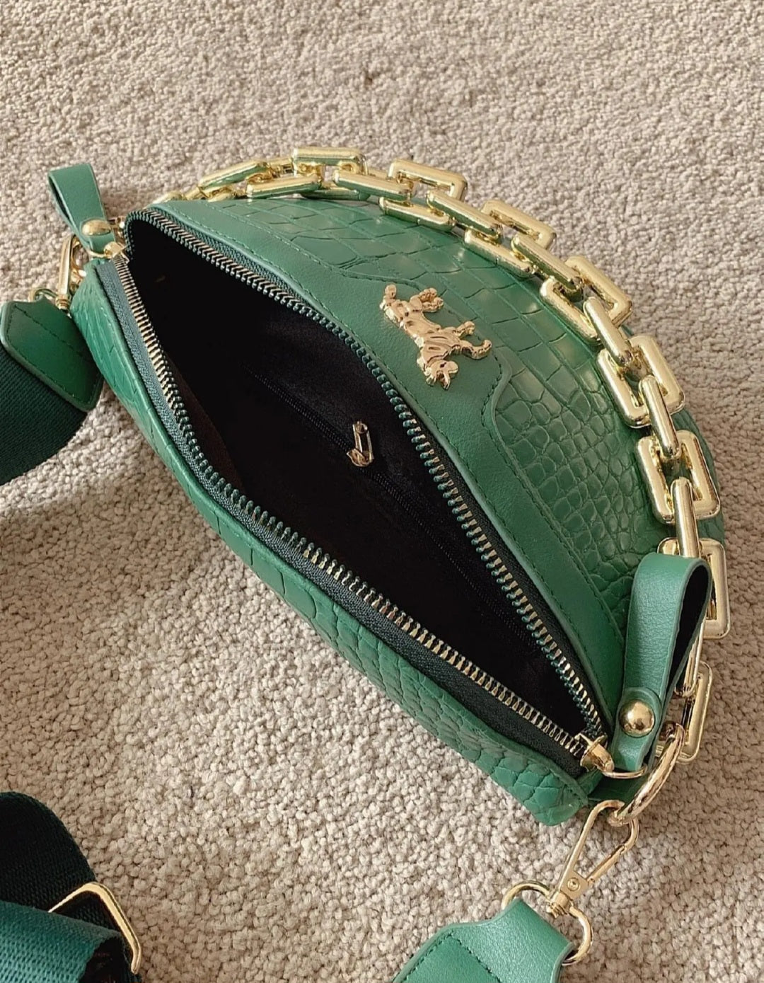CROCODILE EMBOSSED FANNY PACK