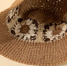 Load image into Gallery viewer, CROCHET FLOWER BUCKET HAT
