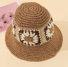 Load image into Gallery viewer, CROCHET FLOWER BUCKET HAT
