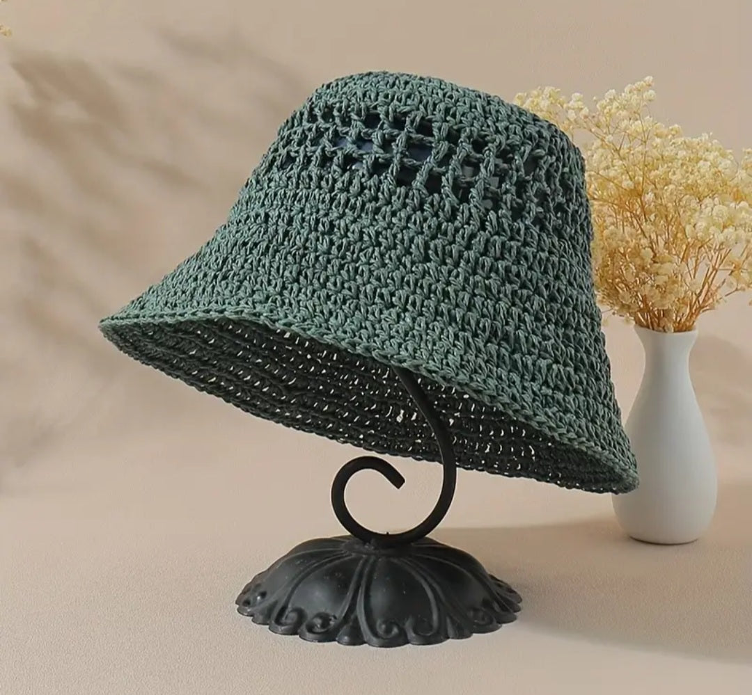CROCHET HOLLOW BUCKET HAT