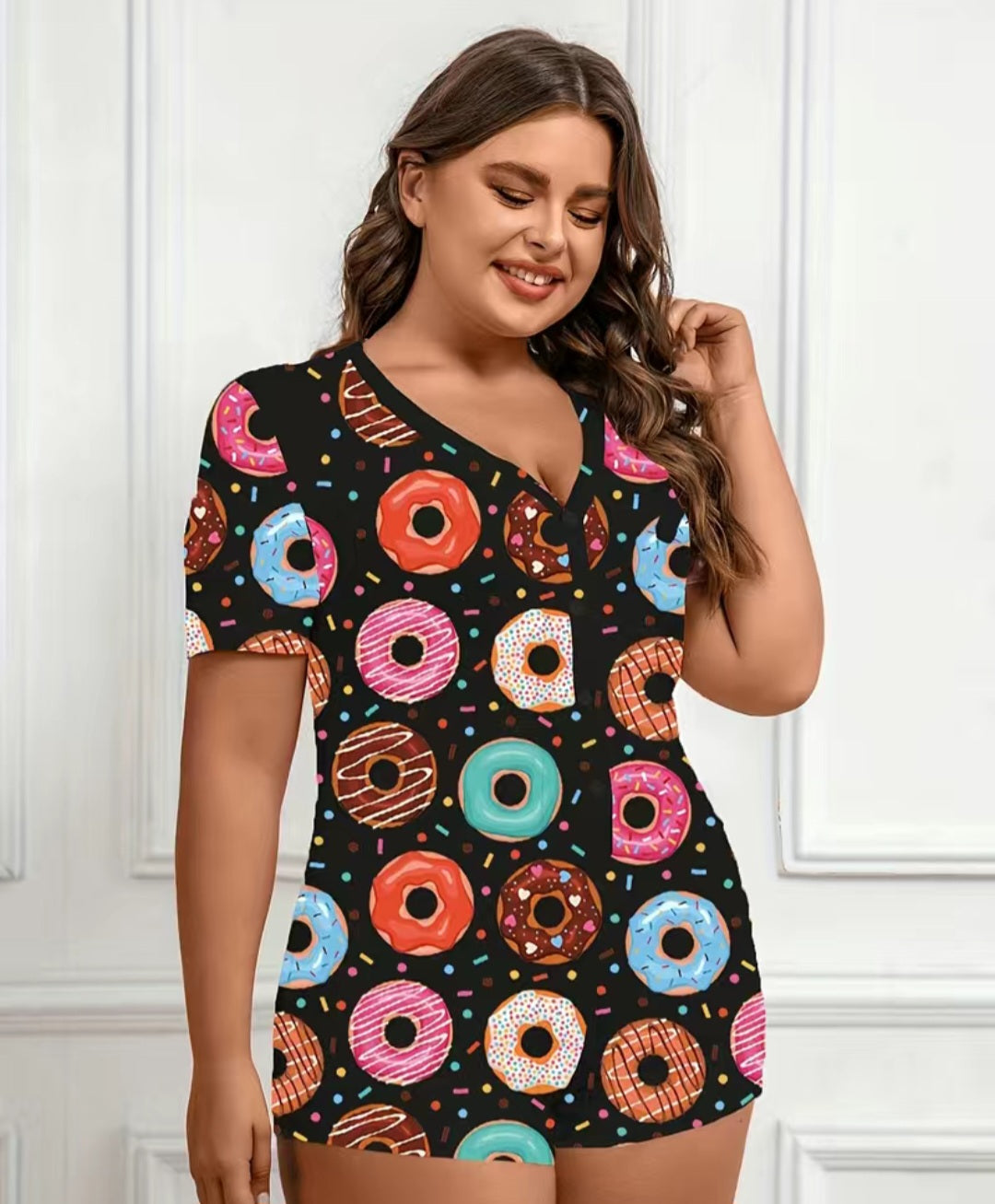 GOING DONUTS SHORT ONESIE