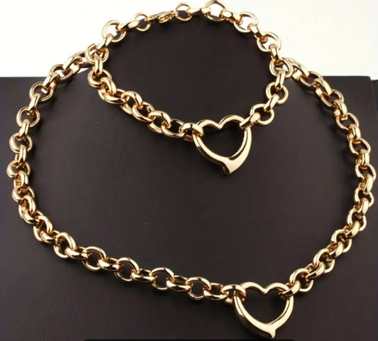 HEART PENDANT NECKLACE SET