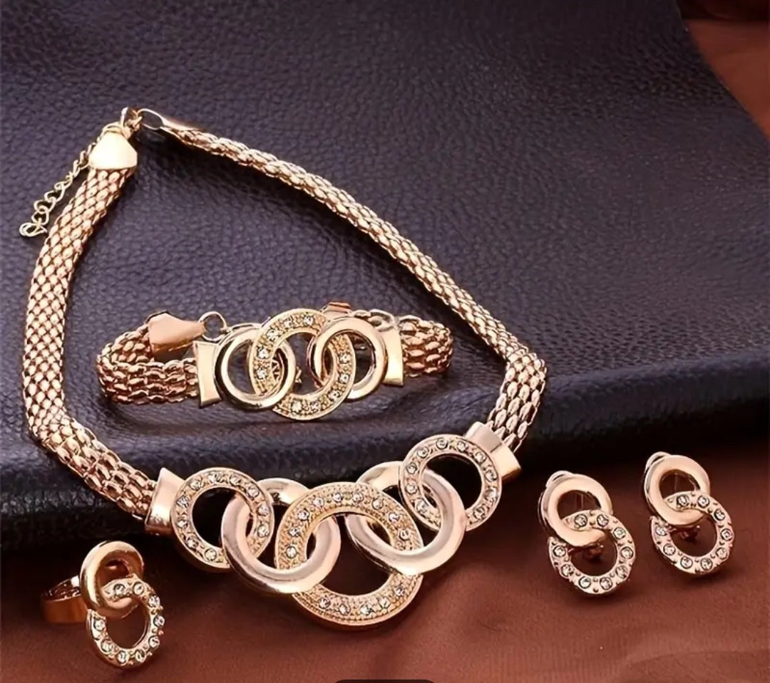 HEART THEMED 4PC. NECKLACE SET