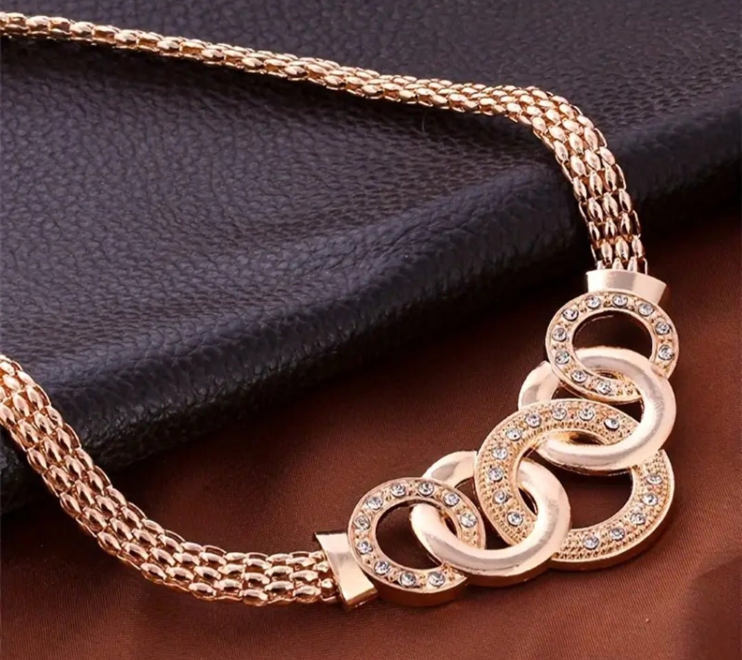 HEART THEMED 4PC. NECKLACE SET