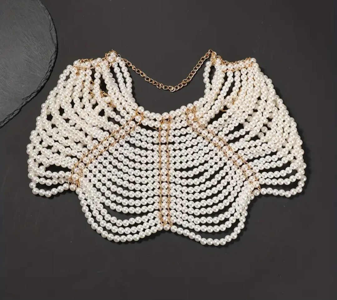 PEARL SHAWL NECKLACE