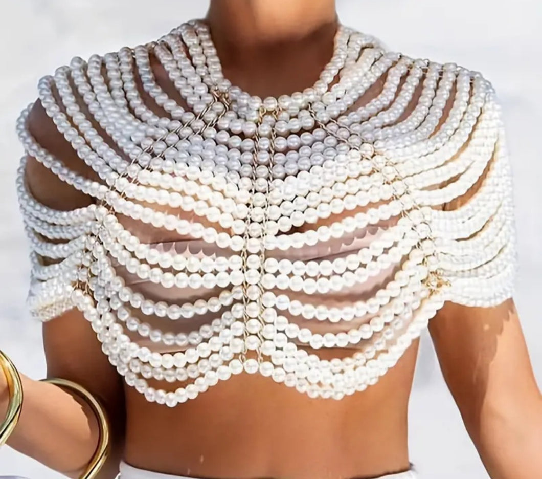 PEARL SHAWL NECKLACE