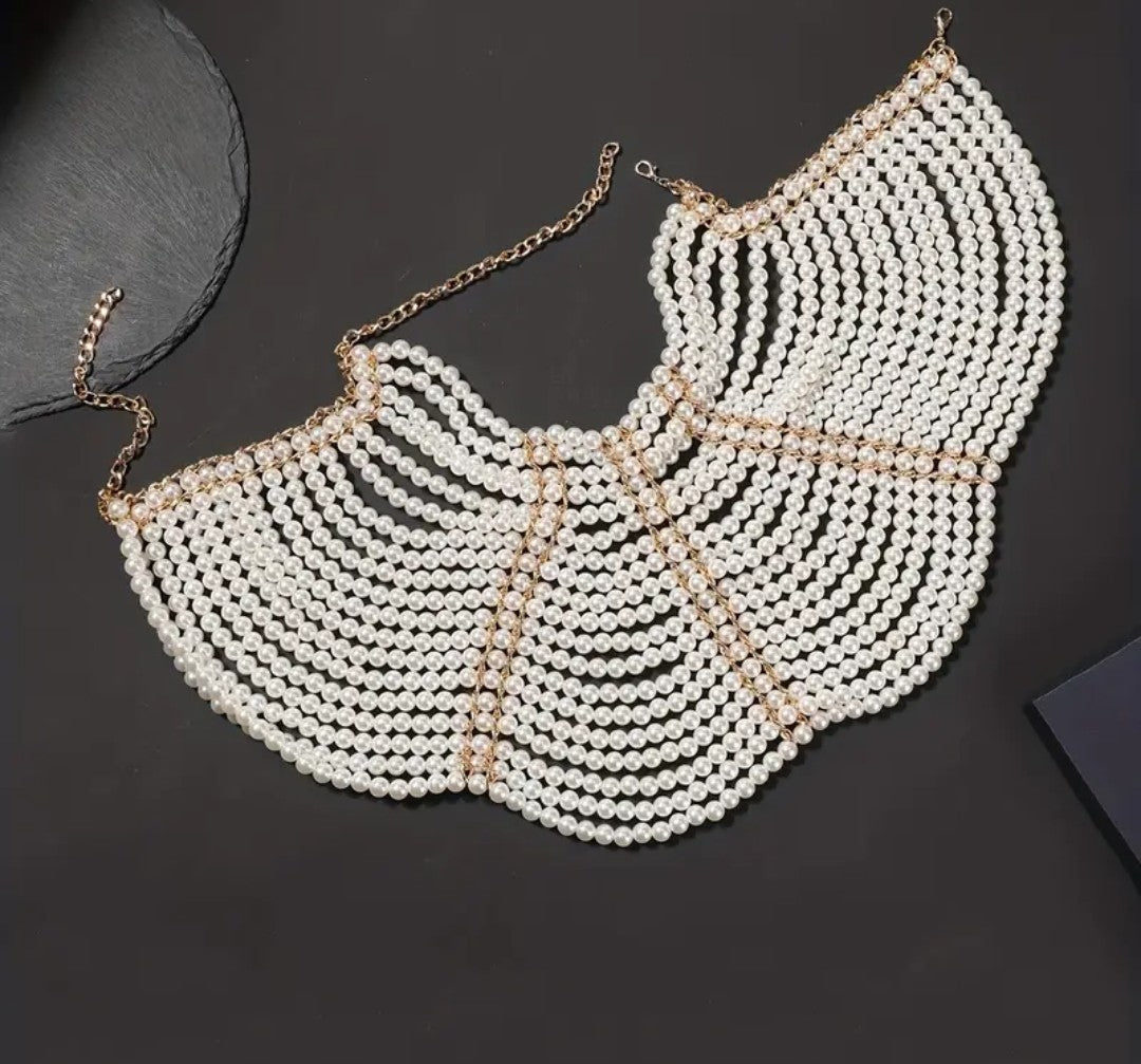 PEARL SHAWL NECKLACE