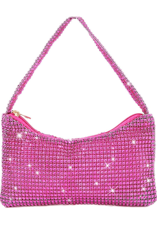 PINK RHINESTONE PARTY PURSE