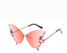 Load image into Gallery viewer, RHINESTONE BUTTERFLY SUNGLASSES
