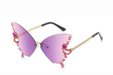 Load image into Gallery viewer, RHINESTONE BUTTERFLY SUNGLASSES
