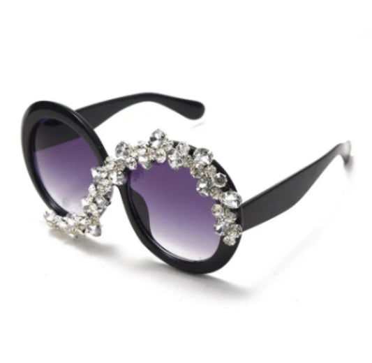 RHINESTONE ROUND SUNGLASSES