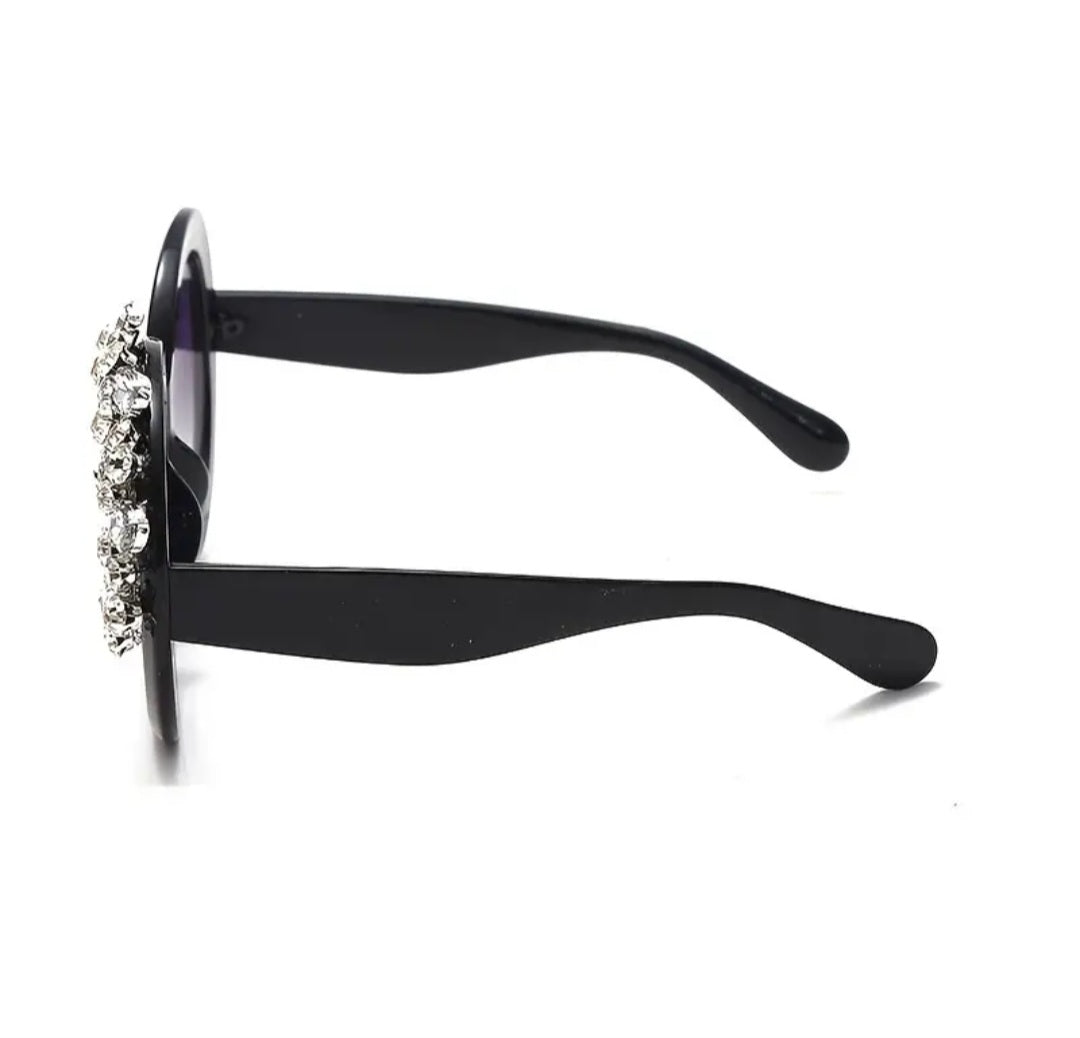 RHINESTONE ROUND SUNGLASSES