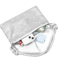 Load image into Gallery viewer, SILVER RHINESTONE PARTY PURSE
