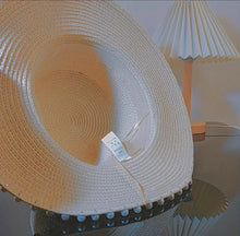 Load image into Gallery viewer, STAY COOL PEARL STRAW HAT
