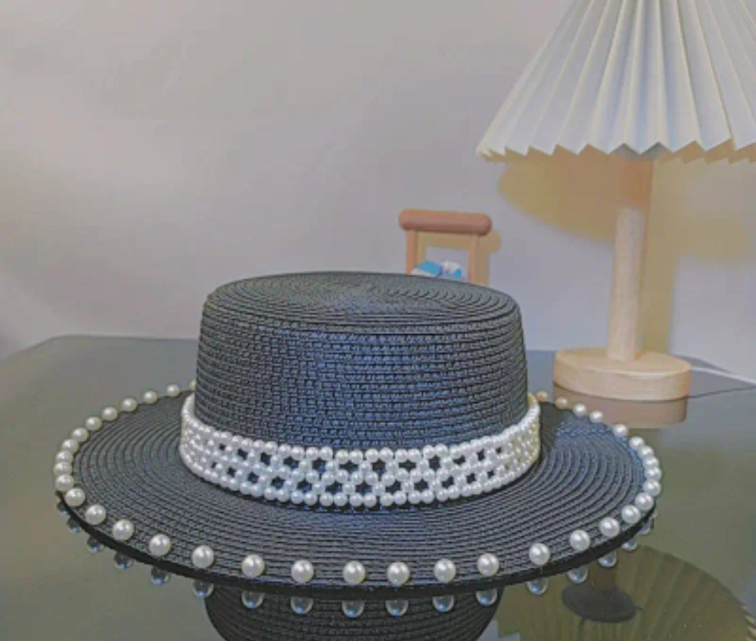 STAY COOL PEARL STRAW HAT