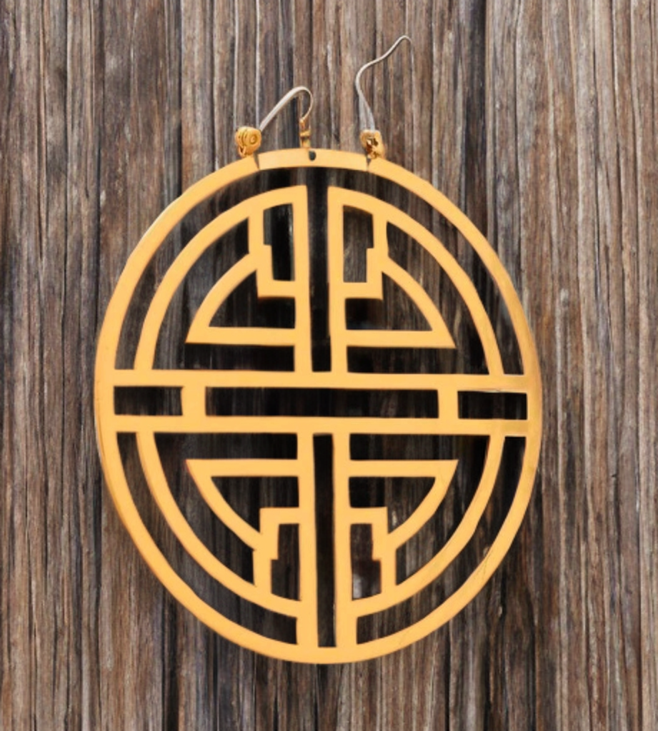AZTEC HOOP EARRINGS