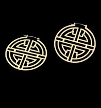 Load image into Gallery viewer, AZTEC HOOP EARRINGS
