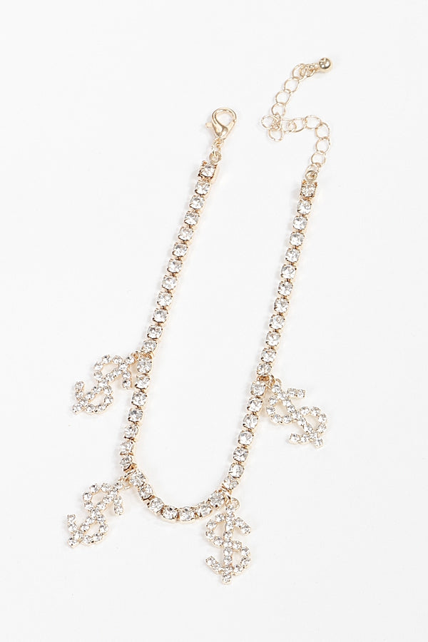 DOLLAR SIGN ANKLET