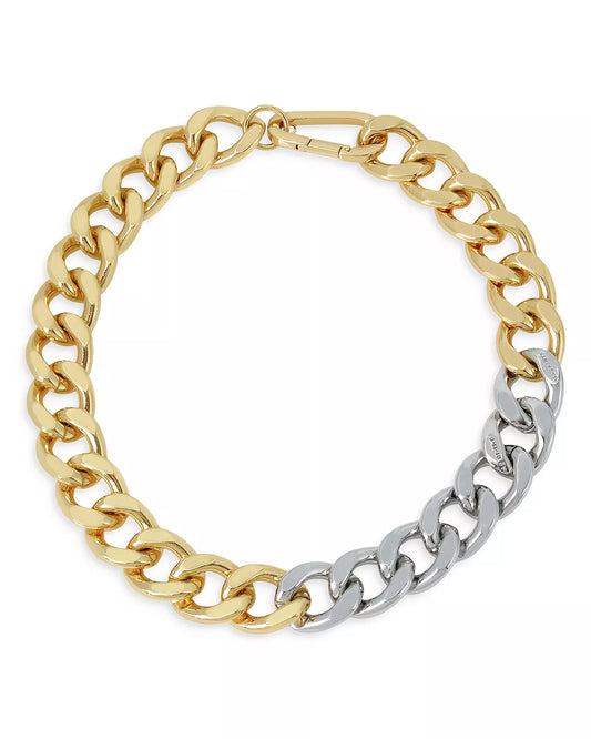 CHUNKY TWO-TONE LINK NECKLACE