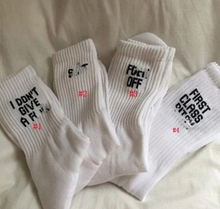 Load image into Gallery viewer, EXPRESS YOURSELF NOVELTY CREW SOCKS
