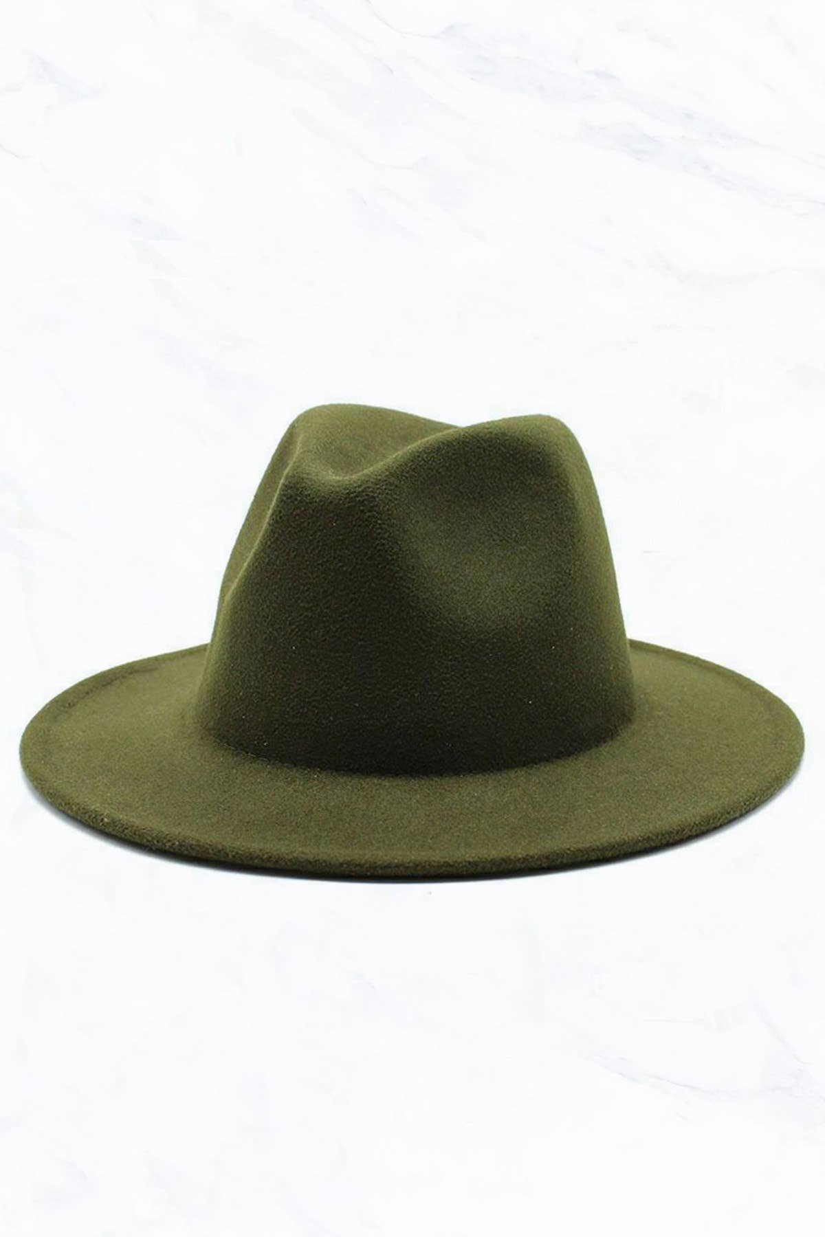 RETRO FLAT BIG BRIM FEDORA HAT