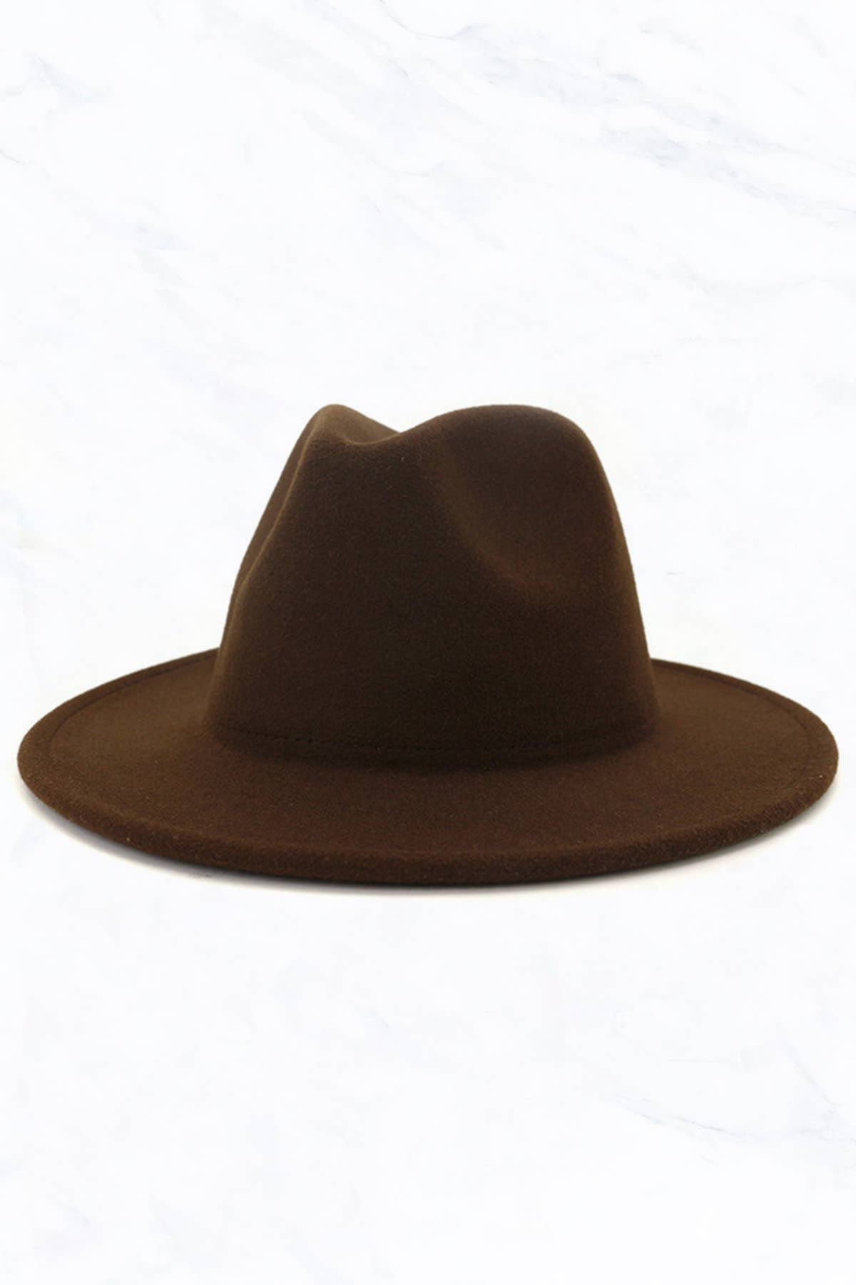 RETRO FLAT BIG BRIM FEDORA HAT