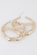 LARGE BAMBOO HOOP EARRINGS