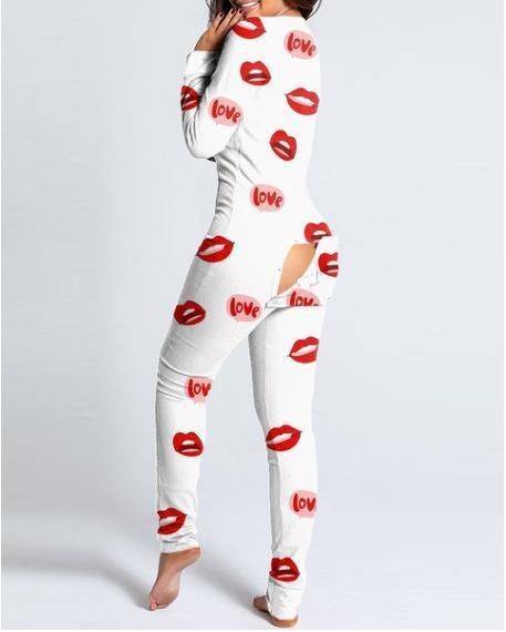 V-NECK LONG ONESIE