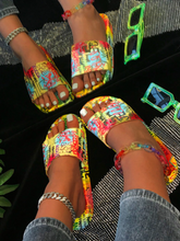 Load image into Gallery viewer, GRAFFITI PRINT SANDALS

