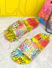 Load image into Gallery viewer, GRAFFITI PRINT SANDALS
