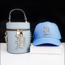 Load image into Gallery viewer, &quot;D&quot; GIRL BUCKET PURSE &amp; BALL CAP SET
