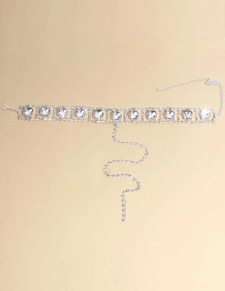RHINESTONE INLAID CHOKER