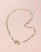 Load image into Gallery viewer, RHINESTONE Y-LARIAT PENDANT NECKLACE
